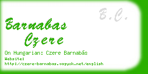 barnabas czere business card