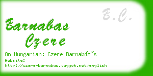 barnabas czere business card